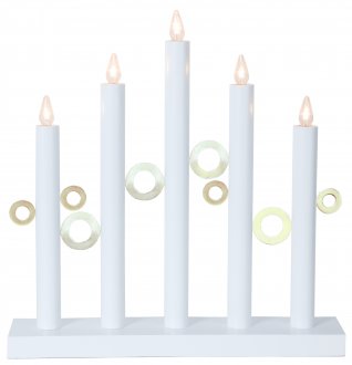 Circle light 5L candlestick white